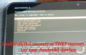 How to install ClockWorkMod recovery or TWRP recovery on any Android device